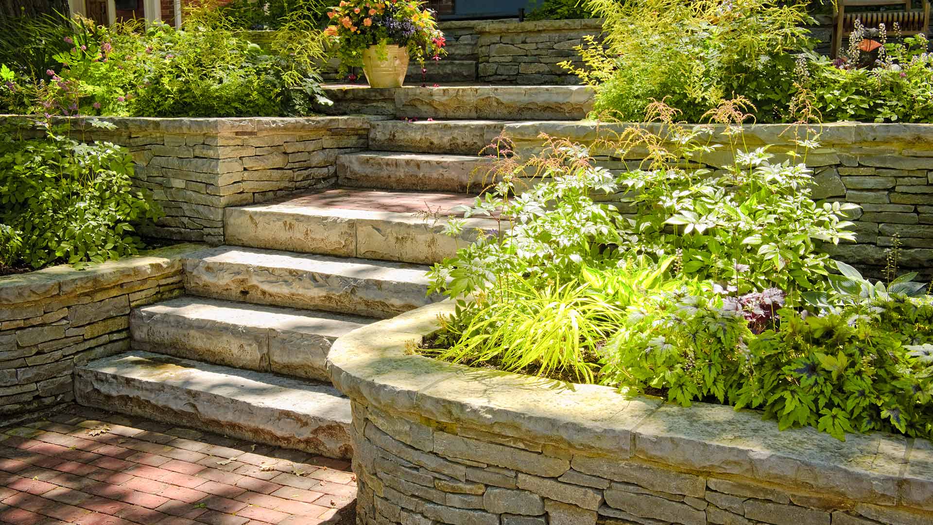 Siloam stone step service done by professionals in Grand Rapids, MI.